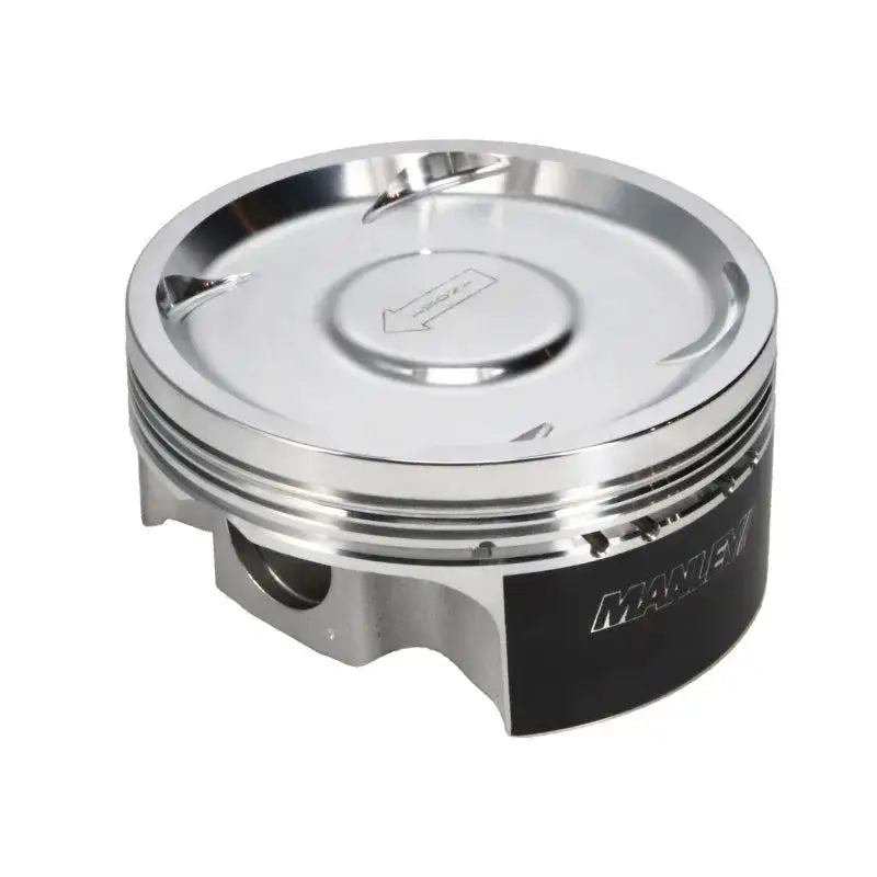 Shiny metal single piston for Subaru WRX with dish piston design and grade B bore
