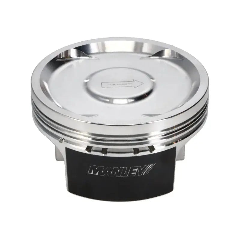 Shiny silver and black Subaru WRX dish piston for the Manley single piston set