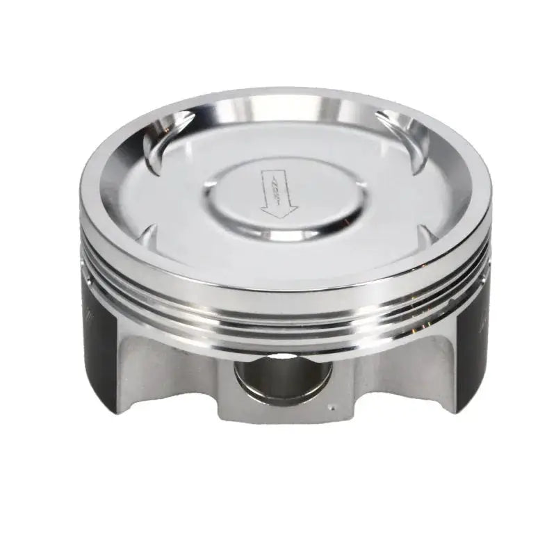 Shiny metal Subaru WRX dish piston from Manley 04+ STI single piston series