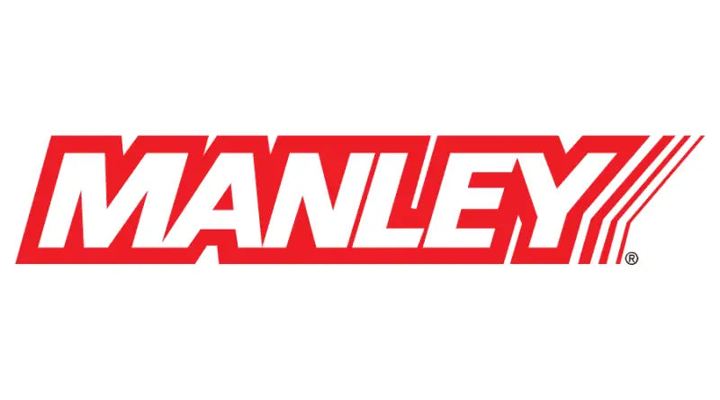 Red and white Manley logo with arrow design on Manley Ford Mazda valve spring retainer kit