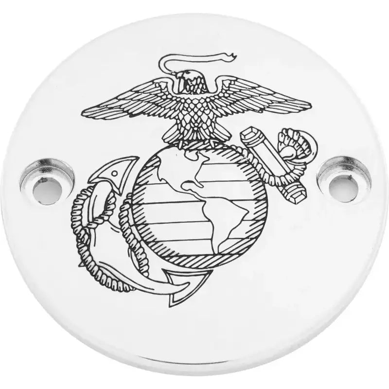 CUSTOM ENGRAVING MAR01-63 M8 Timer Cover Marine Ega Chrome