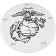 CUSTOM ENGRAVING MAR01-67 6 M8 Softail Derby Cover Marine Ega Chrome