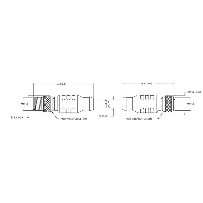 Maretron No Supplier Warranty Marine Network Cable CM-CG1-CF-08.0 - Micro Double-Ended Cordset 8M