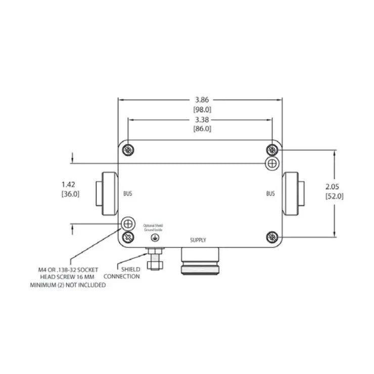 Maretron No Supplier Warranty Marine Network Cable Connector NF-NM4P-NF - Mini Powertap Fuse Femaletofemale