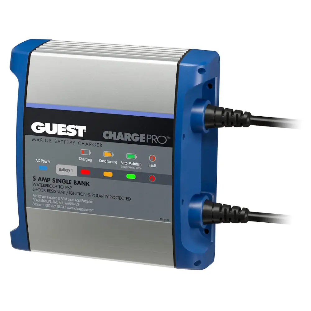 Marinco Expanded LED Charge Status Monitor Battery Charger 2708A - Guest 5A 1-Bank