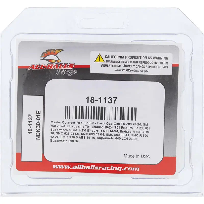 Master Clyinder Rebuild Kit Brake - ALL BALLS