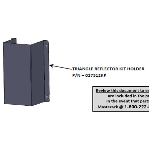 Masterack Quick And Easy Install Emergency Reflector Kit Holder 027512KP - Triangle