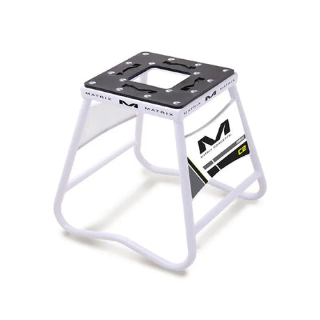 Matrix Concepts C2 Mini Steel Stand with Nameplate - White - Matrix Concepts