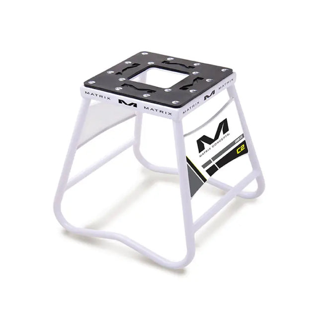 Matrix Concepts C2 Mini Steel Stand with Nameplate - White - Matrix Concepts