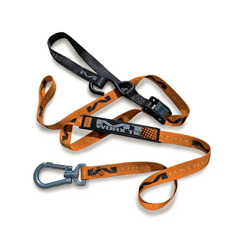 Orange and black matrix concepts Worx tie down strap for RV parts & accessories