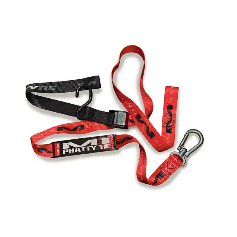 Assorted tie-down straps from Matrix Concepts M1.5 Phatty Tie Set in vibrant red color