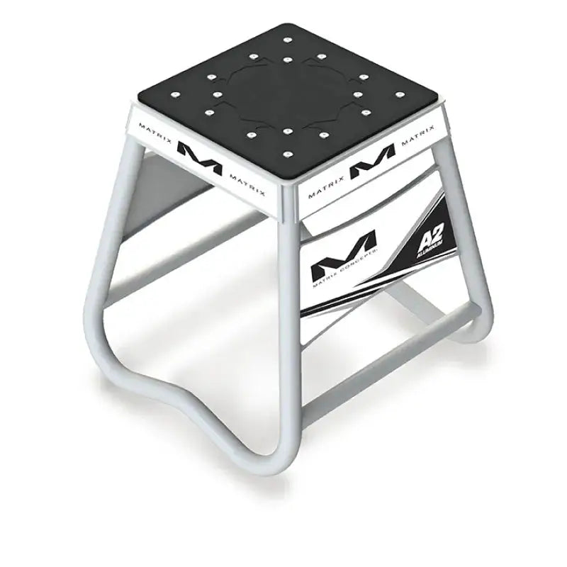 Matrix Concepts Mini A2 Stand - White, sturdy and sleek motorcycle stand.