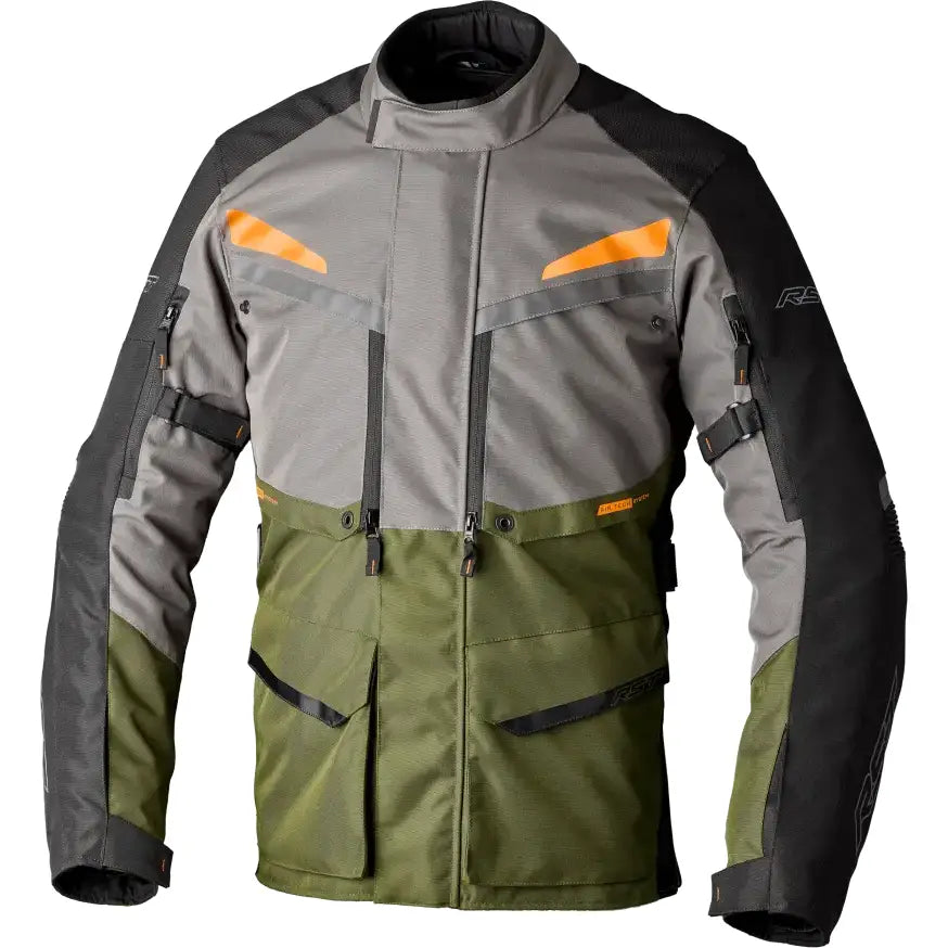Maverick Evo Ce Jacket Khaki/Grey/Orange Textile Md - RST
