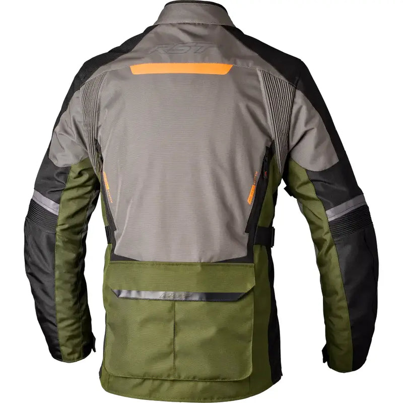 Maverick Evo Ce Jacket Khaki/Grey/Orange Textile Lg - RST