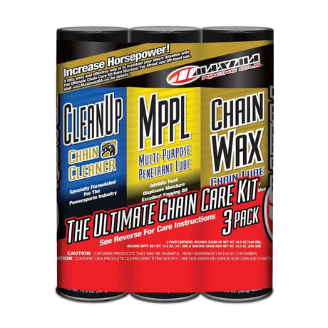 Maxima Chain Wax Ultimate Care Combo Kit 3-Pack Aerosol - Drivetrain
