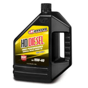 Maxima Performance Auto HD Diesel 15W-40 Mineral Diesel Engine Oil - 5 Gal in a black container with yellow and red labels.