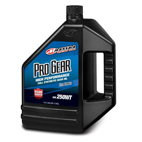 Maxima Performance Auto Pro Gear 250WT Full Synthetic Gear Oil - 128oz container with blue and black label.