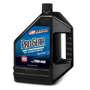 Maxima Performance Auto Pro Gear 75W-140 Full Synthetic Gear Oil 128oz container with blue and black label.