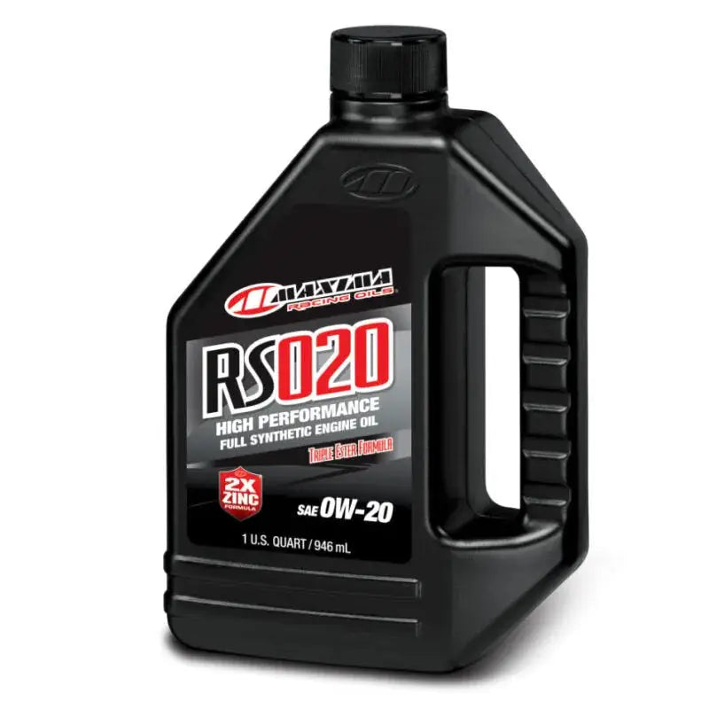Maxima Performance Auto RS020 0W-20 Full Synthetic Engine Oil - Quart, designed for superior engine protection and performance.