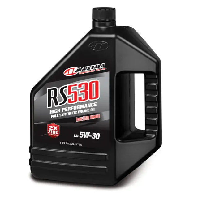 Maxima Performance Auto RS530 5W-30 Full Synthetic Engine Oil in a 5-gallon container