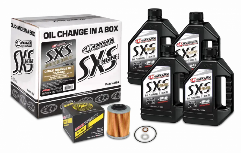 Maxima SXS Can-Am Oil Change Kit 5W-40 Full-Synthetic Maverick X3 - Oils & Filters