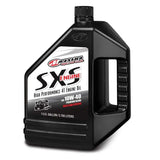 Maxima SXS Premium 10w40 - 128oz high-performance 4T engine oil in black container with label.