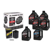 Maxima V-Twin Oil Change Kit Synthetic w/ Black Filter Twin Cam - Oils & Filters