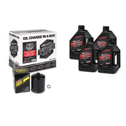 Maxima 90-119014PB Maxima V-Twin Quick Change Kit Synthetic w/ Black Filter Twin Cam