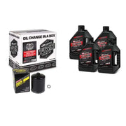 Maxima V-Twin Quick Change Kit Synthetic w/ Black Filter Twin Cam - Oils & Oil Filters