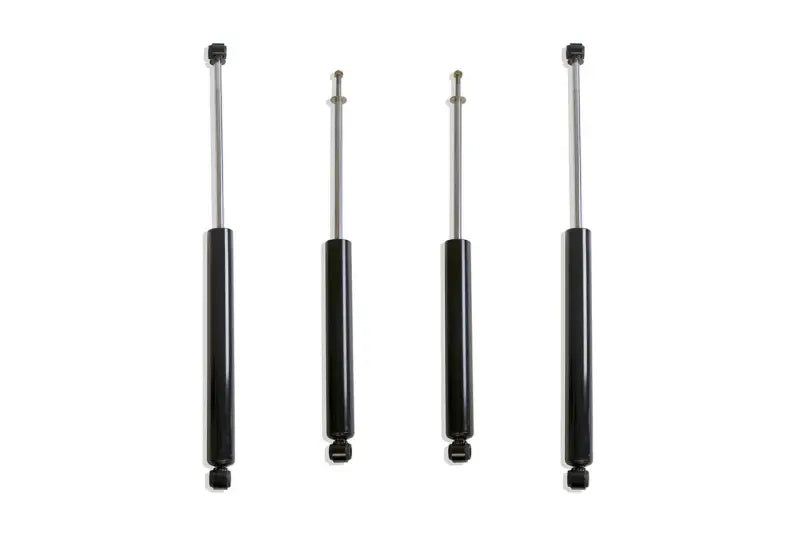 Four black shock absorbers for Ford F-250 F-350 4WD trucks MaxTrac shocks 943380S