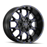 Mayhem 8015 Warrior 18x9 / 5x127 BP / 18mm Offset / 87mm Hub Black w/ Prism Blue Wheel - Truck & Automotive