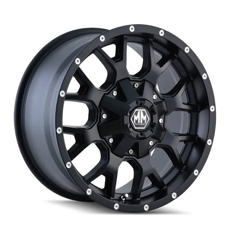 Mayhem 8015-2937MB Mayhem 8015 Warrior 20x9 / 6x135 BP / 0mm Offset / 106mm Hub Matte Black Wheel