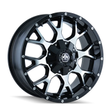 Mayhem 8015 Warrior 20x9 / 8x165.1 BP / 0mm Offset / 130.8mm Hub Black/Machined Face Wheel - Truck & Automotive