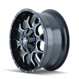 Mayhem 8015 Warrior 20x9 / 8x180 BP / 18mm Offset / 124.1mm Hub Black w/ Milled Spokes Wheel - Truck & Automotive