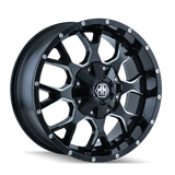 Mayhem 8015 Warrior 20x9 / 8x180 BP / 18mm Offset / 124.1mm Hub Black w/ Milled Spokes Wheel - Truck & Automotive