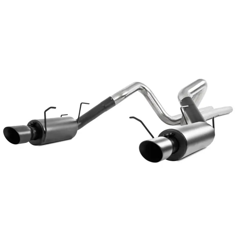 MBRP S7258BLK MBRP 11-14 Ford Mustang GT 5.0L 3in Cat Back Dual Split Rear Street Version 4in Tips - Black