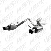 MBRP S7258BLK MBRP 11-14 Ford Mustang GT 5.0L 3in Cat Back Dual Split Rear Street Version 4in Tips - Black