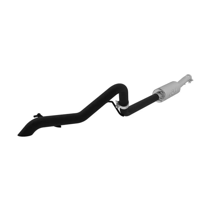 Black exhaust pipe with silver muffler for MBRP 12 Jeep Wrangler Rubicon single rear exit off-road