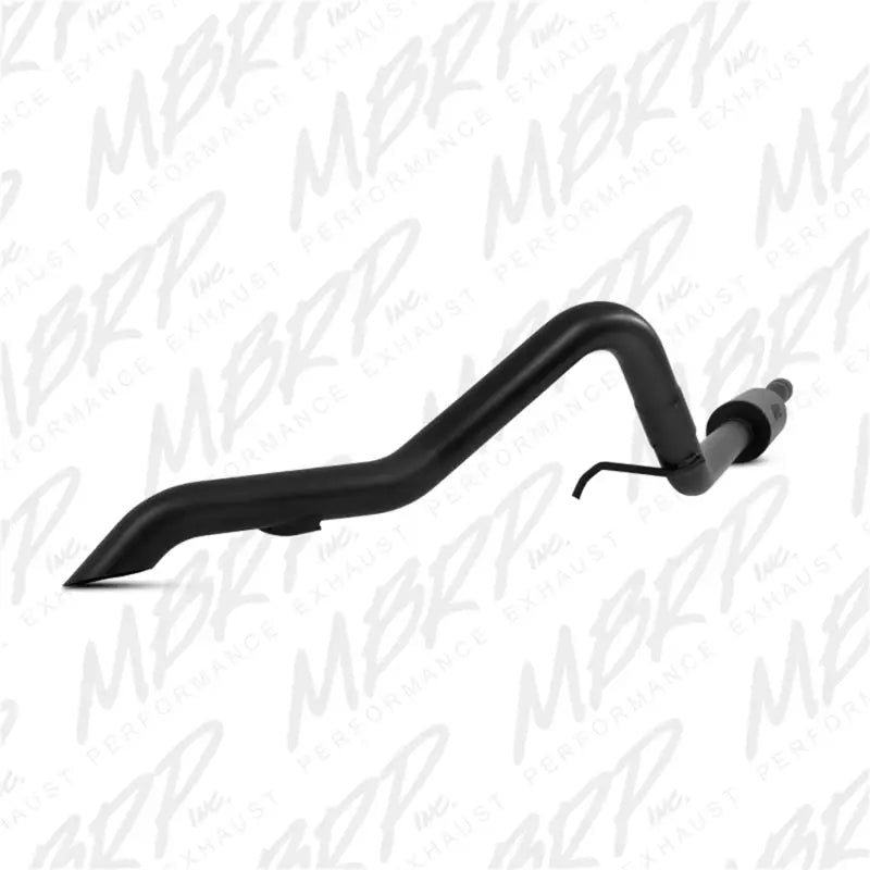 Black exhaust pipe for MBRP 12 Jeep Wrangler Rubicon with single rear exit off-road style