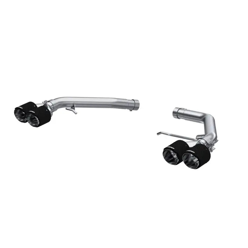 Dual rear exit exhaust system for Audi SQ5 with quad carbon fiber tips