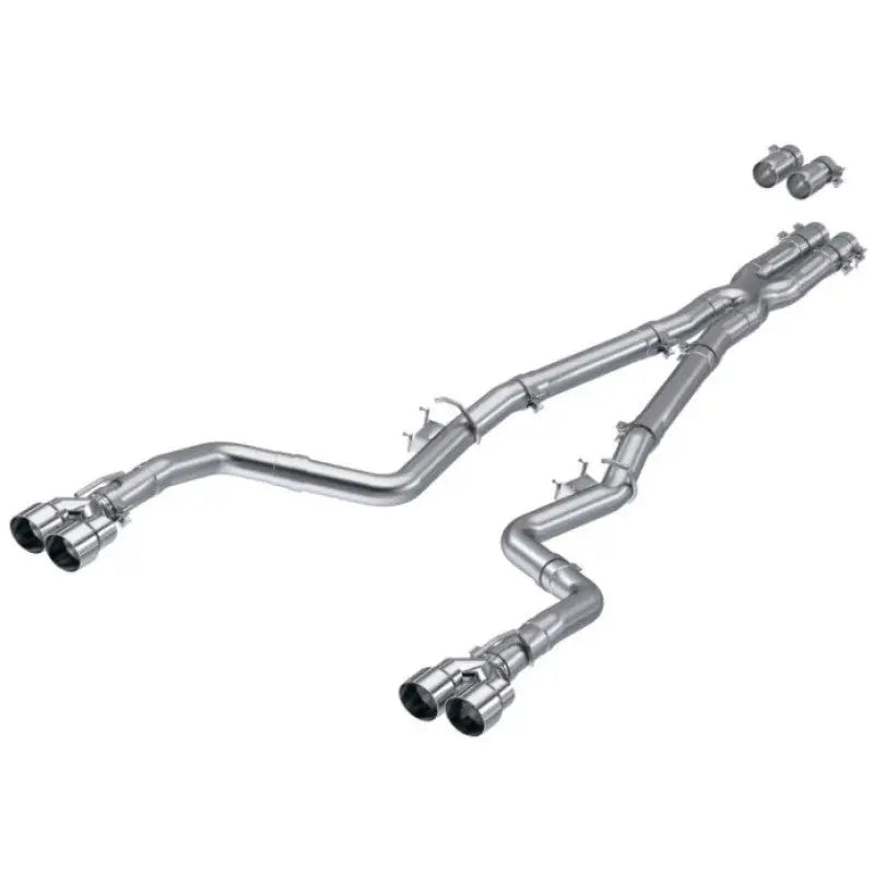 MBRP S7114AL MBRP 15-21 Dodge Challenger 6.2L/6.4L 3in Race Series Cat-Back w/ Quad Tips AS Exhaust System