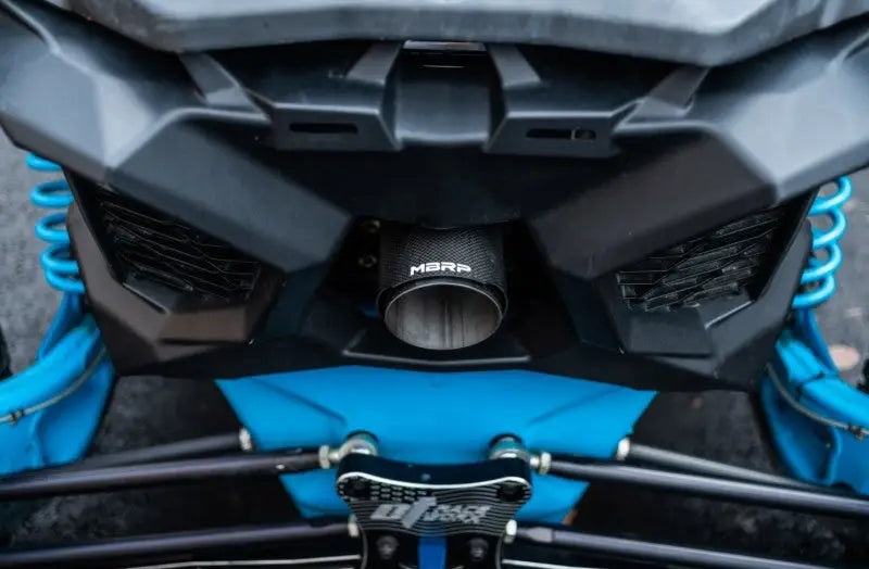MBRP 17-21 Can-Am Maverick Turbo/Turbo R 2.5in Chamber Oval Turbo Back Exhaust - Carbon Fiber Tip - Truck & Automotive