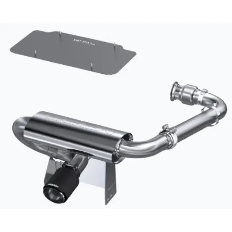 MBRP 17-21 Can-Am Maverick Turbo/Turbo R 2.5in Chamber Oval Turbo Back Exhaust - Carbon Fiber Tip - Truck & Automotive