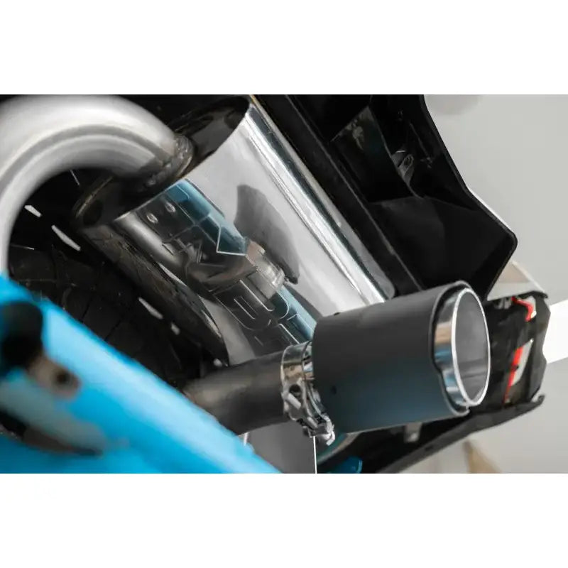 MBRP 17-21 Can-Am Maverick Turbo/Turbo R 2.5in Chamber Oval Turbo Back Exhaust - Carbon Fiber Tip - Truck & Automotive