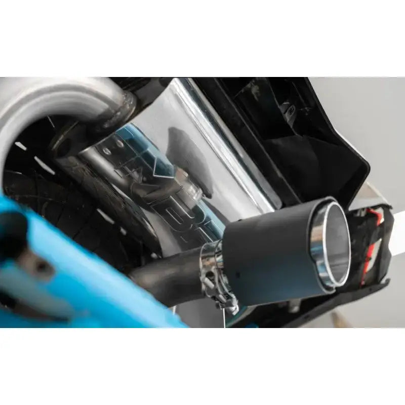 MBRP 17-21 Can-Am Maverick Turbo/Turbo R 2.5in Chamber Oval Turbo Back Exhaust - Carbon Fiber Tip - Truck & Automotive