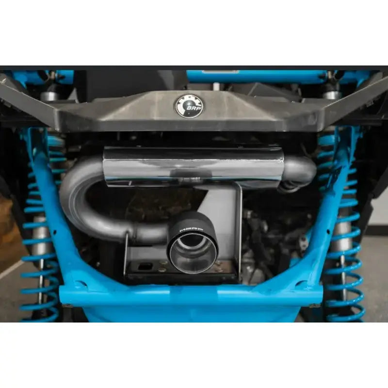 MBRP 17-21 Can-Am Maverick Turbo/Turbo R 2.5in Chamber Oval Turbo Back Exhaust - Carbon Fiber Tip - Truck & Automotive