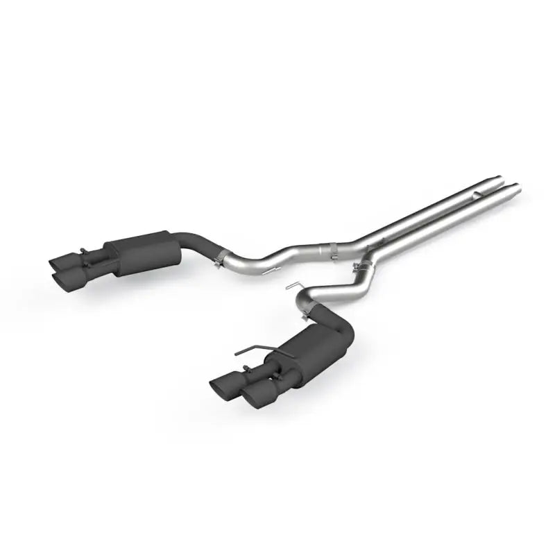 MBRP S7205BLK MBRP 18-19 Ford Mustang GT 5.0 3in Dual Split Rear Cat Back w/ Quad 4in Dual Wall Tips- Black Coated