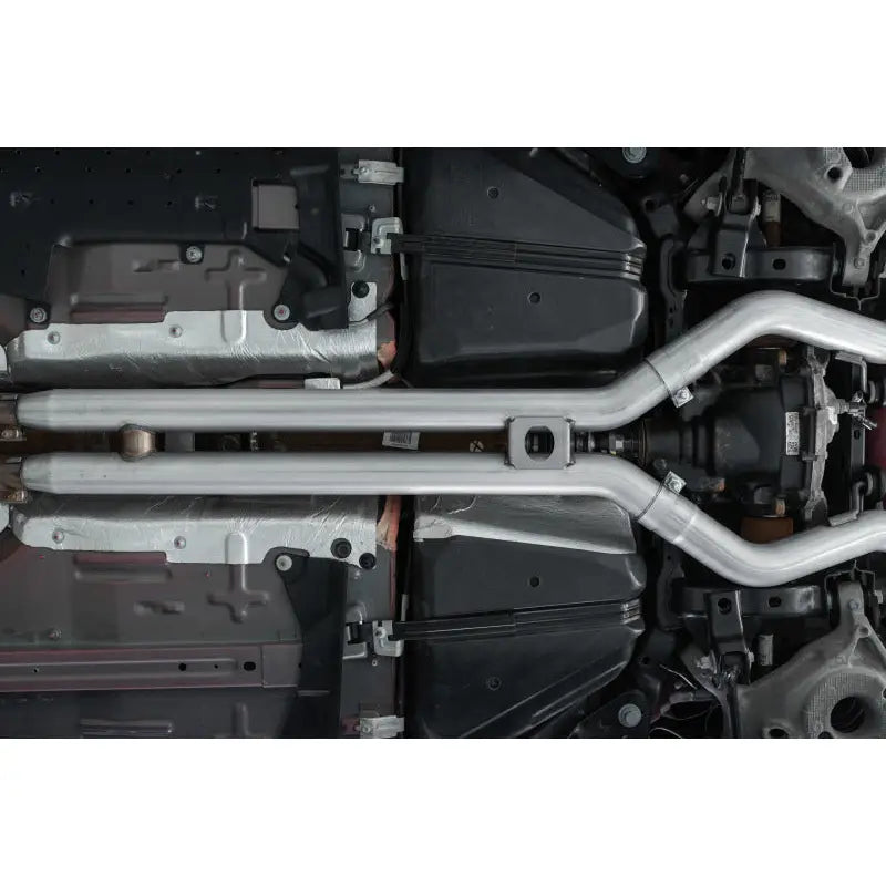 MBRP S7205BLK MBRP 18-19 Ford Mustang GT 5.0 3in Dual Split Rear Cat Back w/ Quad 4in Dual Wall Tips- Black Coated