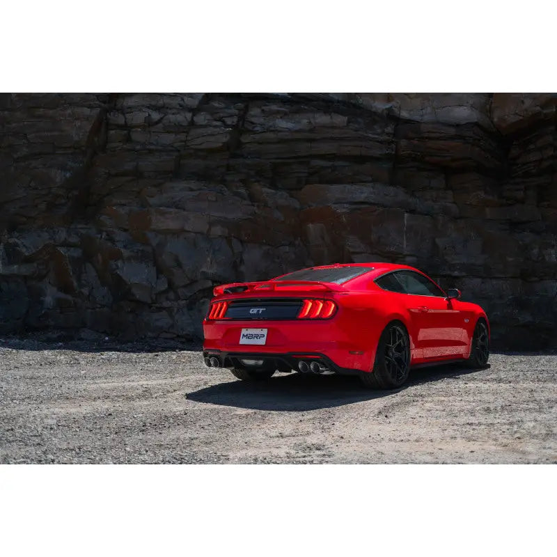 MBRP S7205304 MBRP 18-19 Ford Mustang GT 5.0 3in Dual Split Rear Cat Back w/ Quad 4.0in Dual Wall Tips- T304