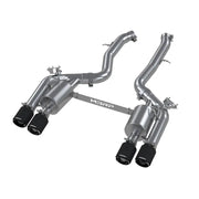 MBRP S45023CF MBRP 18-22 BMW M2 Competition 3.0L T304 SS 3in Resonator-Back Exhaust Quad Rear w/ Carbon Fiber Tips